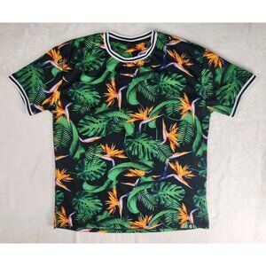 Y2K‎ Rocawear Mens Tropical Floral All Over Print Size Large Vintage Green
